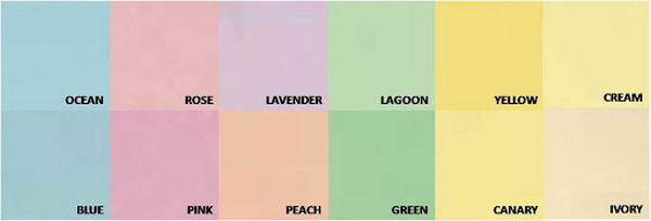 Một số tone màu Pastel được sử dụng phổ biến