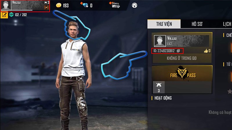 ID bạn đọc cũng có thể xem bằng cách vào game, chọn vào Avatar góc trái màn hình, bạn sẽ thấy được ID của chính mình